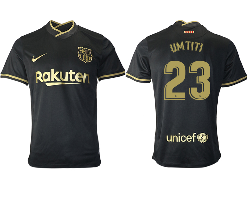 Men 2020-2021 club Barcelona away aaa version #23 black Soccer Jerseys